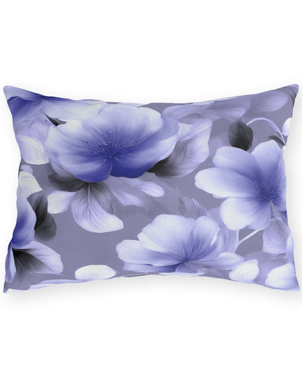 Indigo Blossom Floral Bunch Outdoor Pillow, 20" x 14"