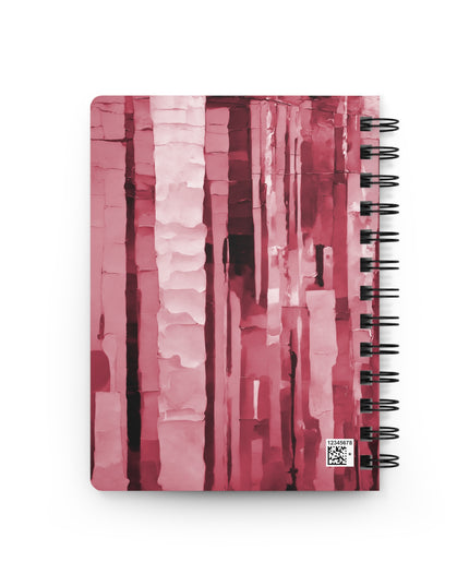 Striped Ruby Spiral Bound Journal, 5" x 7" 150 pages