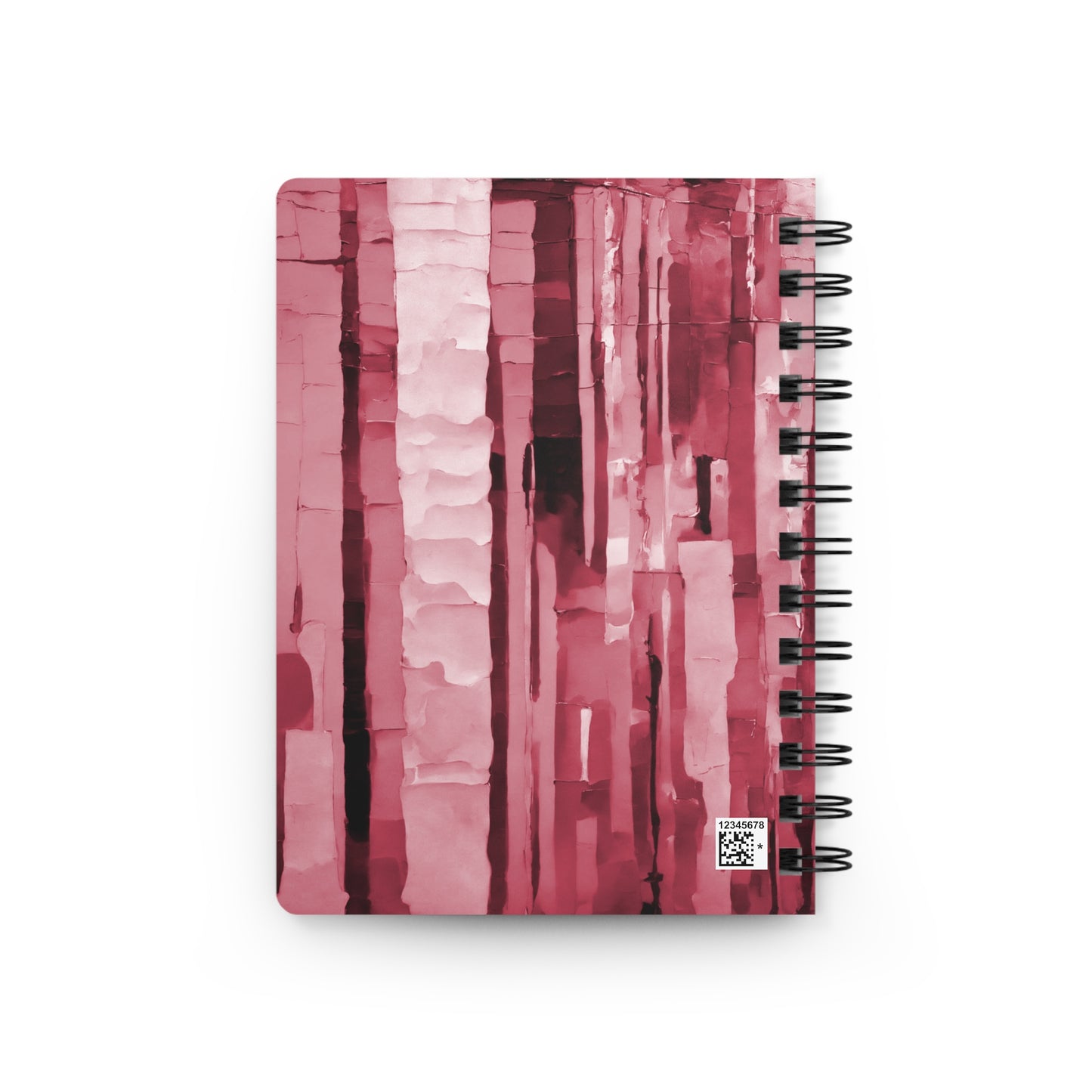Striped Ruby Spiral Bound Journal, 5" x 7" 150 pages