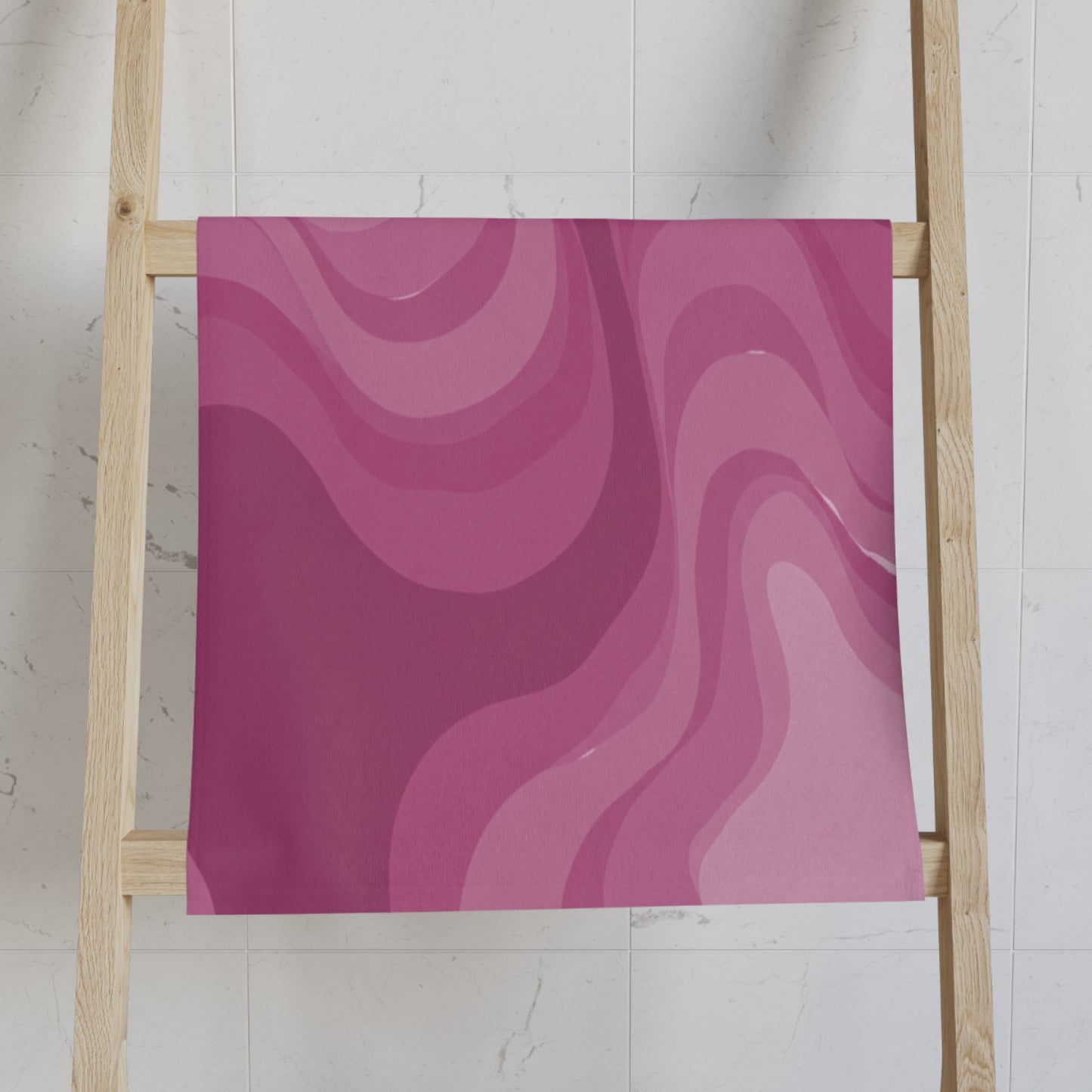 Pinky Mauve Wavey Hand Towel, 16" x 28"