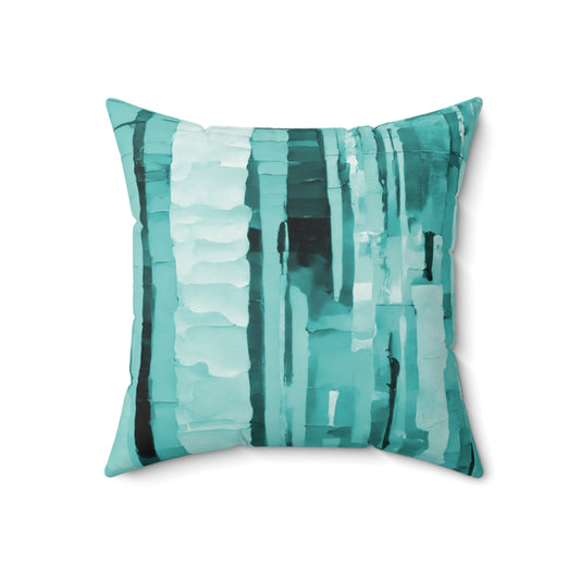 Striped Tif 18" x 18" Faux Suede Square Pillow