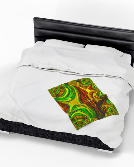 Uzi Spiral Beta Velveteen Plush Blanket, 30" x 40"