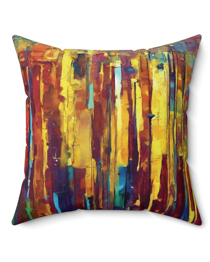 Striped Alpha 20" x 20" Faux Suede Square Pillow