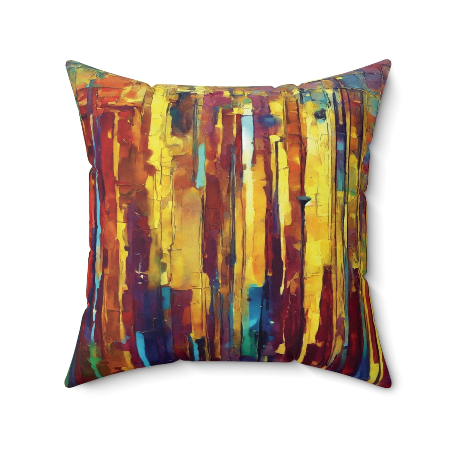 Striped Alpha 20" x 20" Faux Suede Square Pillow