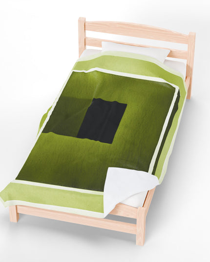 Lemongrass Shadow Velveteen Plush Blanket, 60" x 80"