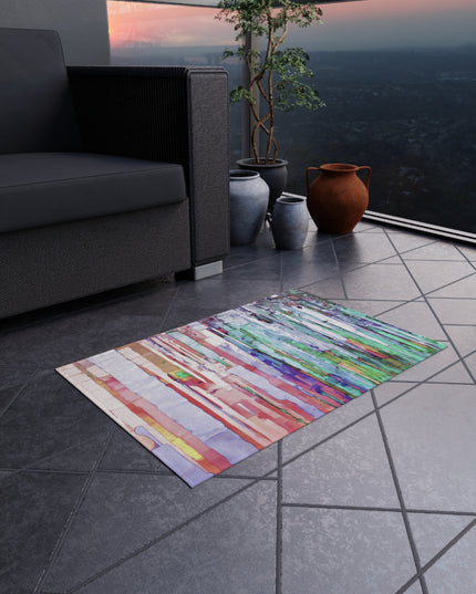 Striped Pastels Outdoor Rug, 24" x 36"