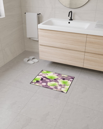 Lime Lavender Floral Bunch Heavy Duty Floor Mat, 18" x 24"