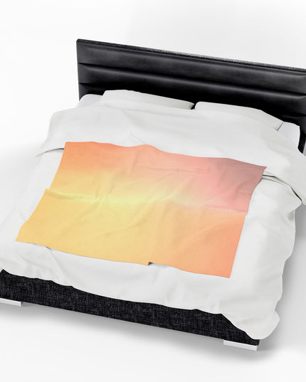 Hot Peach Fade Velveteen Plush Blanket, 50" x 60"
