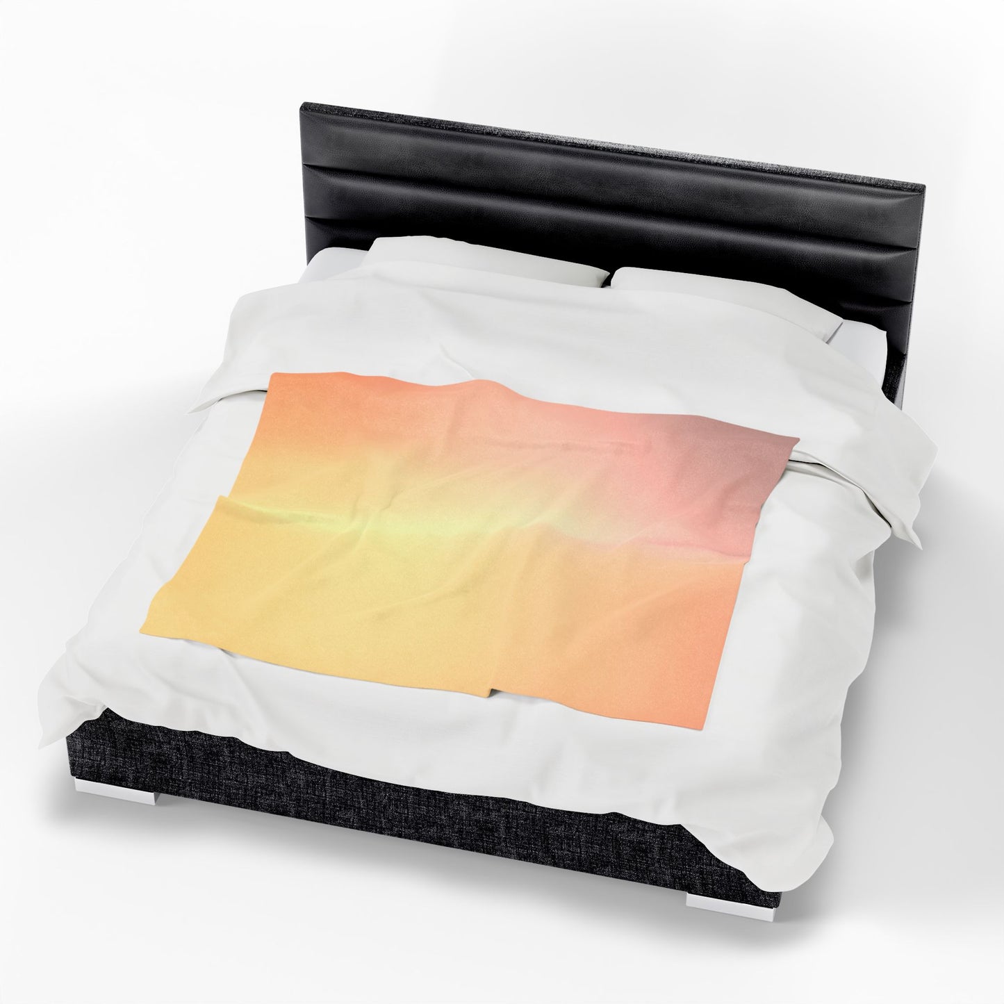 Hot Peach Fade Velveteen Plush Blanket, 50" x 60"