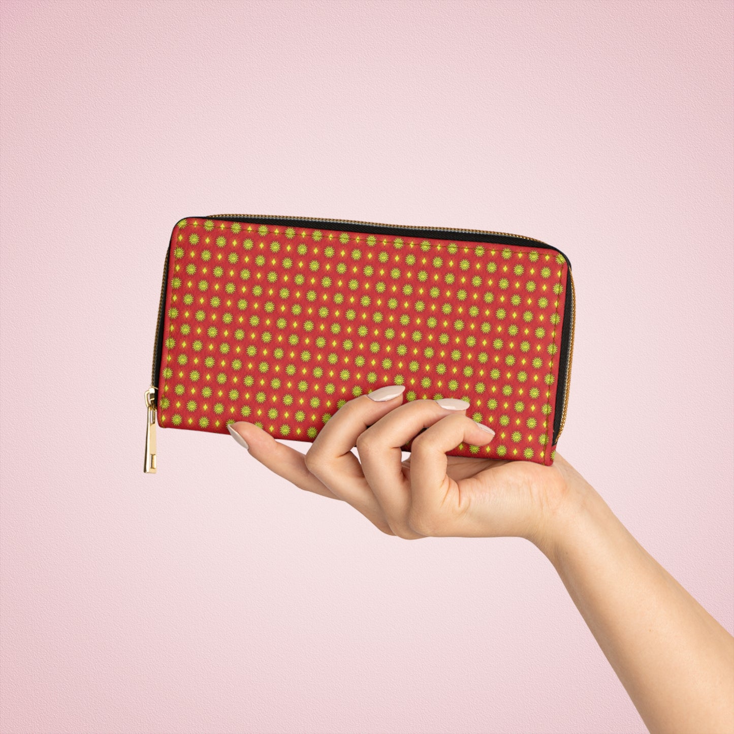 Late Evening Star-crossed Bodies Elegant Abstract Zipper Wallet - Stylish & Functional Accessory for Everyday Use