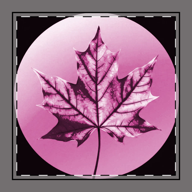 Magenta Maple Leaf Cotton Twill Napkin, 10" x 10"
