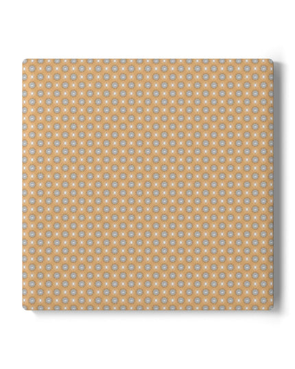Tan Sunset Star-crossed Bodies Square Ceramic Coaster, 4" x 4"