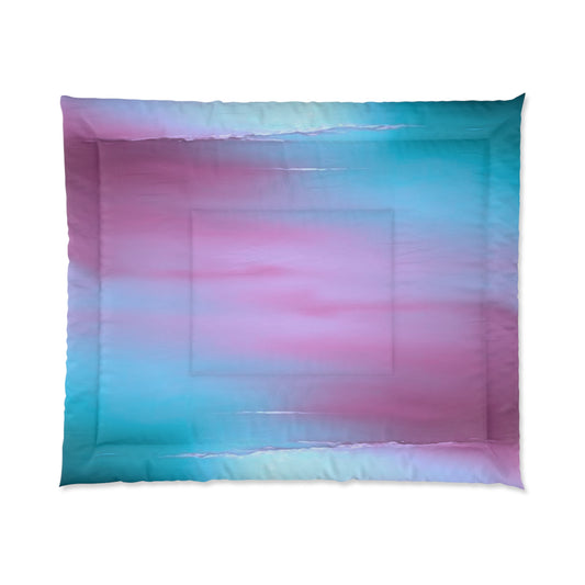 Wine Sea Blue Fog 104" × 88" Comforter