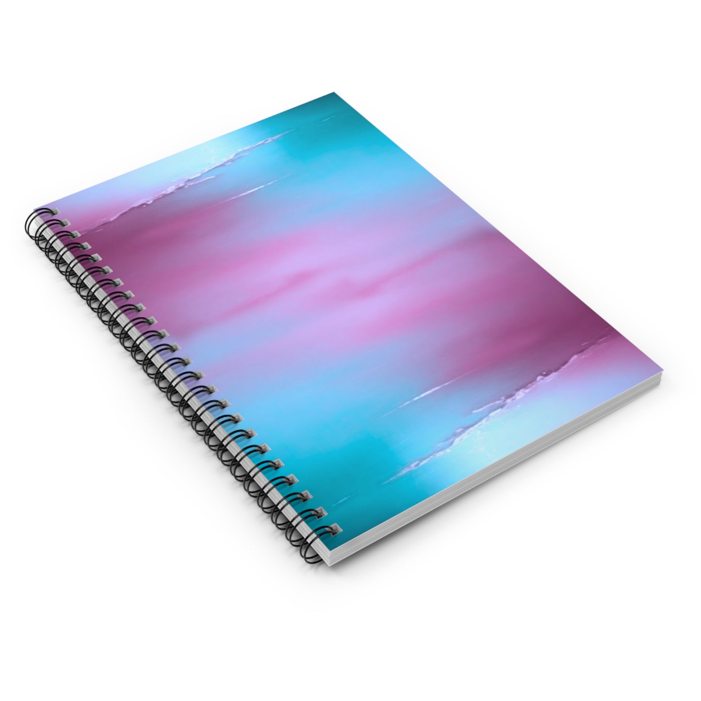 Wine Sea Blue Fog Spiral Notebook - Ruled Line, 6" x 8", 118 pages