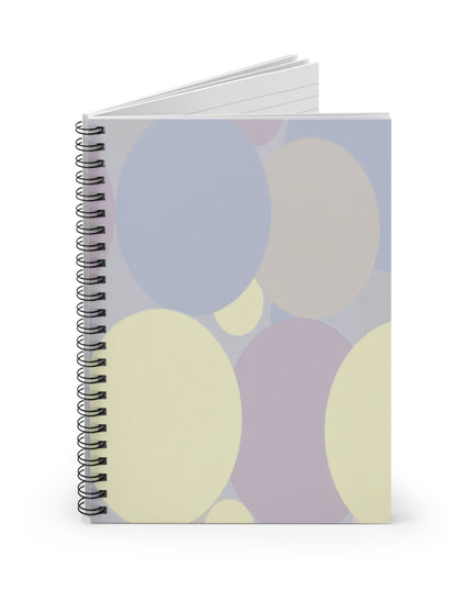 Pastel Soft Blue and Soft White Patches Spiral Notebook - Ruled Line, 6" x 8", 118 pages