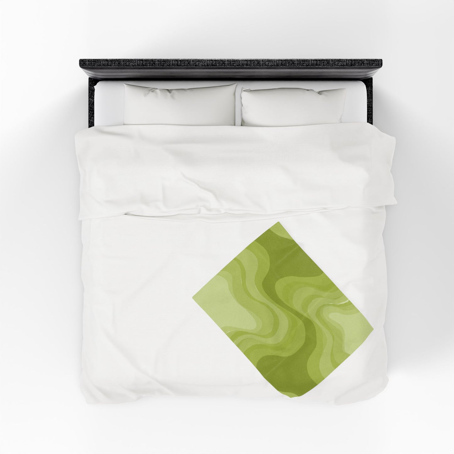 Lemon Wavey Velveteen Plush Blanket, 30" x 40"