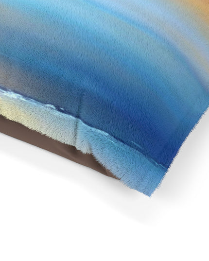 Blue Sea Red Orange Fog 28" × 18" Pet Bed