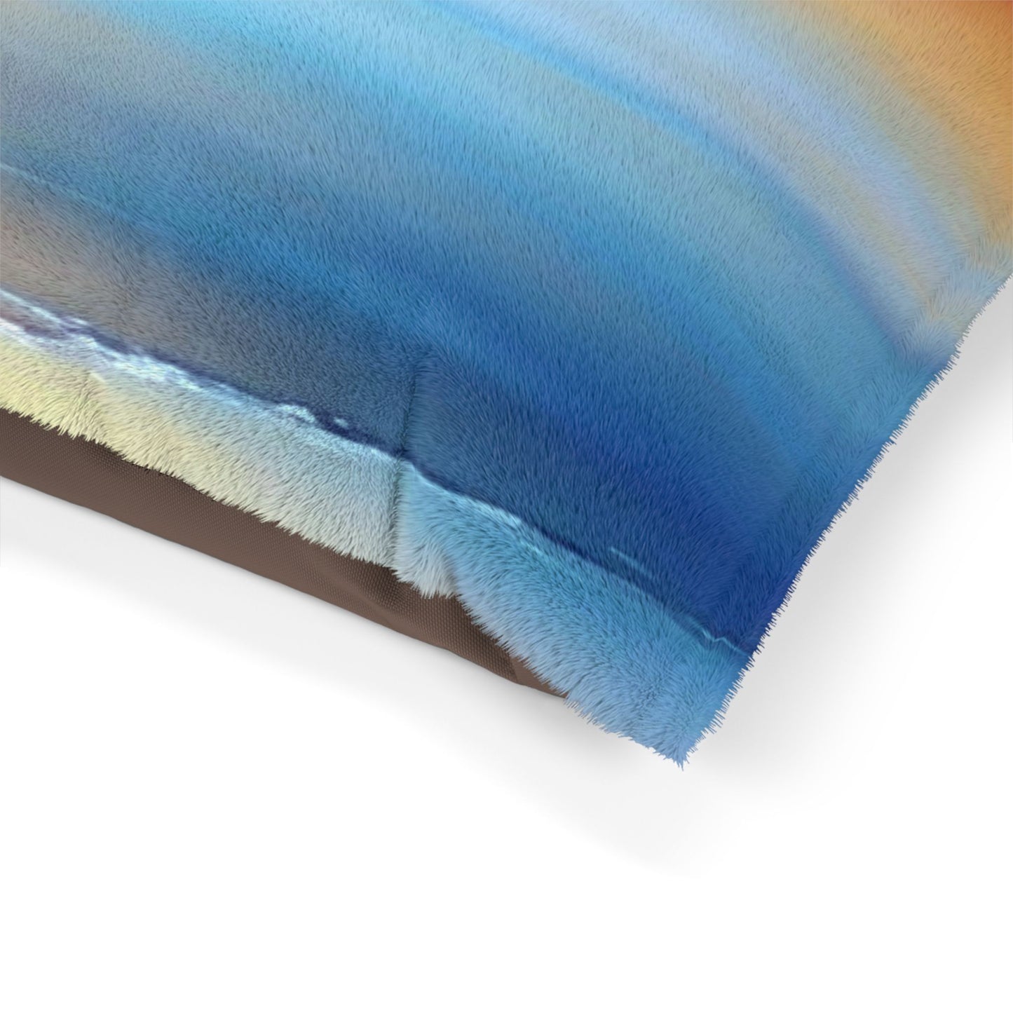 Blue Sea Red Orange Fog 28" × 18" Pet Bed