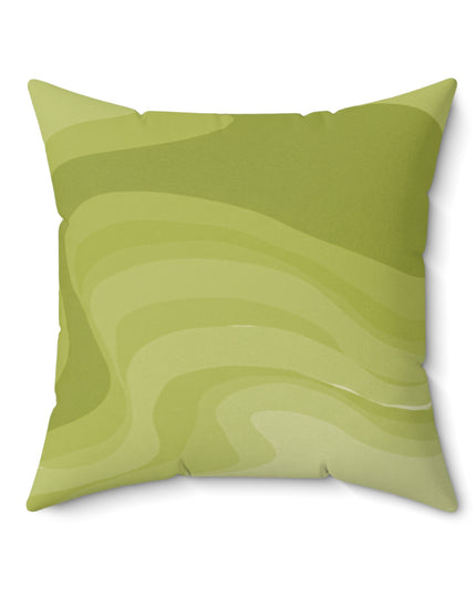 Lemon Wavey 20" x 20" Faux Suede Square Pillow