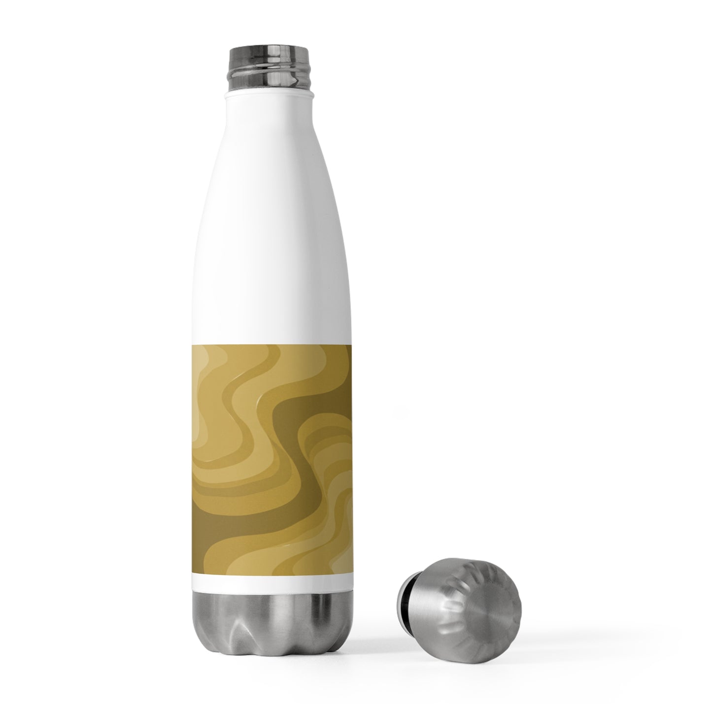Brown Wavey 20oz Insulated Water Bottle