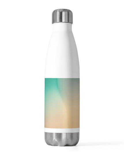 Peachy Green Fade 20oz Insulated White Water Bottle
