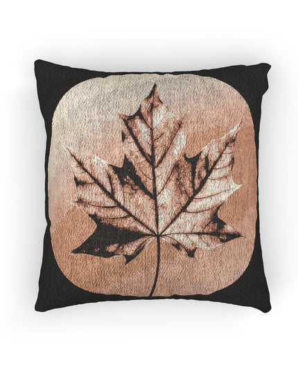 Soft Maple Leaf Woven Pillow, 17" x 18"