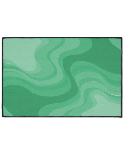Mint Green Wavey 18" x 27" Heavy Duty Floor Mat