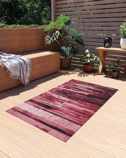Striped Ruby 36" x 60" Outdoor Rug