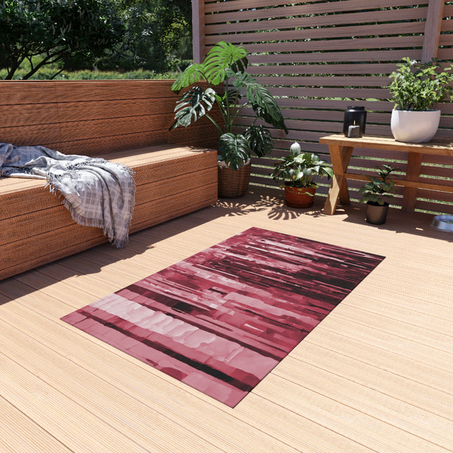 Striped Ruby 36" x 60" Outdoor Rug