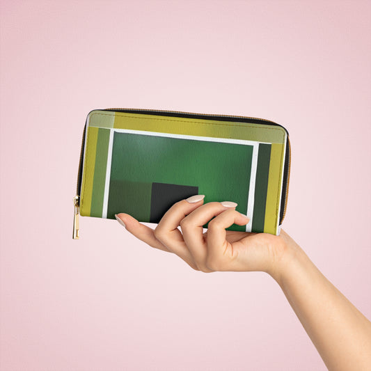 Alpha Shadow Elegant Abstract Zipper Wallet - Stylish & Functional Accessory for Everyday Use