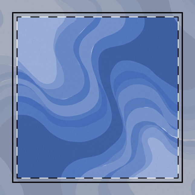 Deep Blue Wavey Poly Twill Napkin