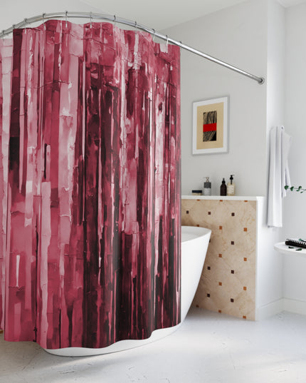 Striped Ruby Shower Curtains, 71" x 74"