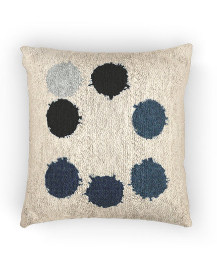 Blue Barrel Woven Pillow, 17" x 18"
