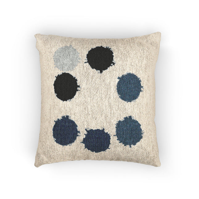 Blue Barrel Woven Pillow, 17" x 18"