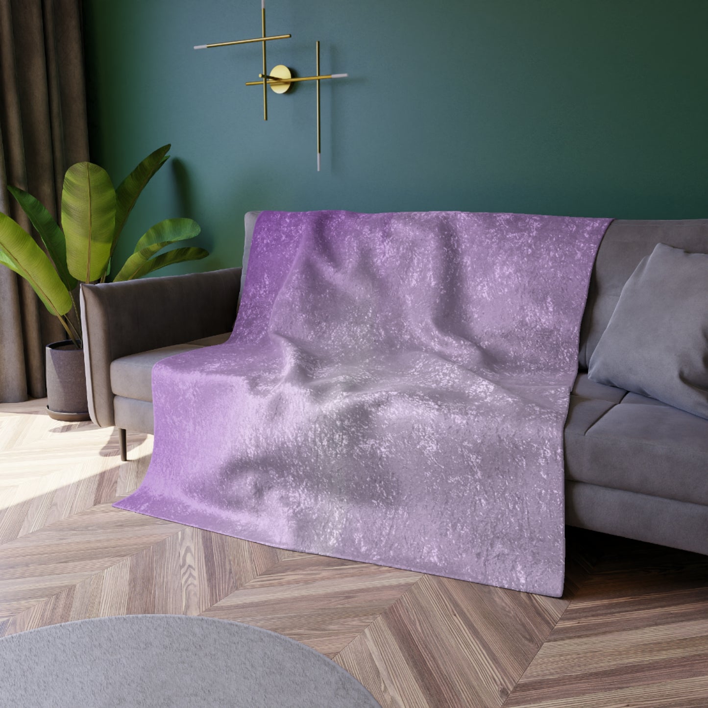 Soft Lavender Fade 50" x 60" Crushed Velvet Blanket