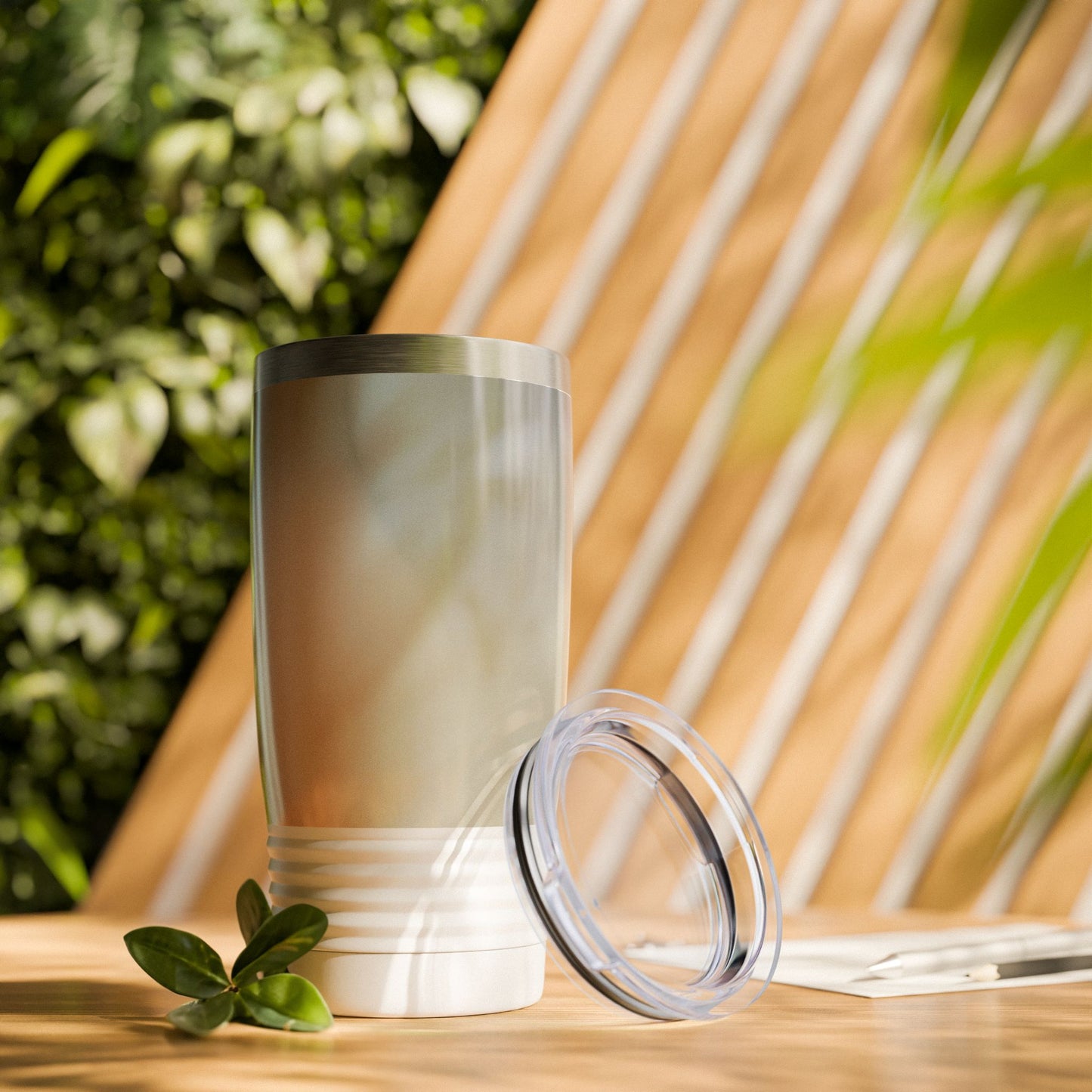 Cobalt Fade Ringneck Tumbler, 20oz in white, steel and black