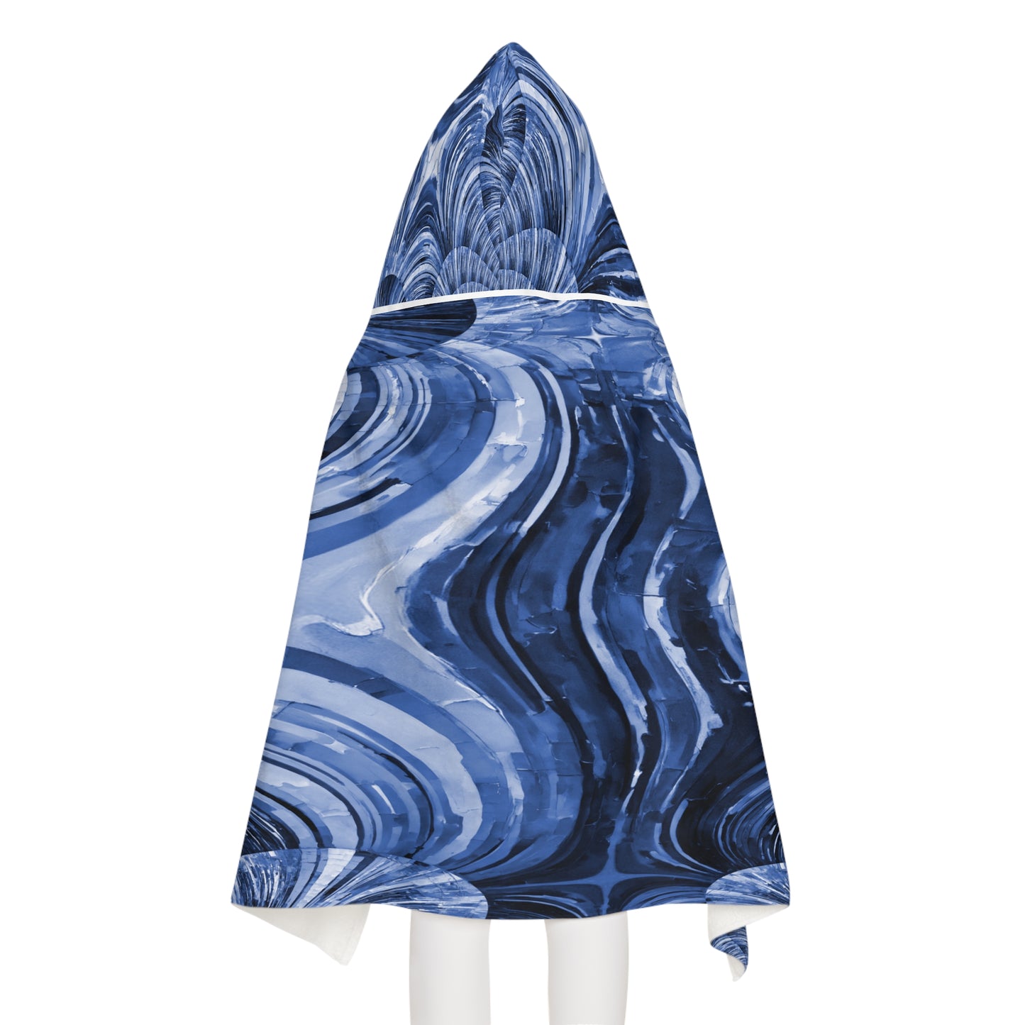 Uzi Spiral Deep Blue Youth Hooded Towel, 24" x 48"