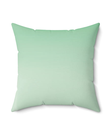 Mint Fade 18" x 18" Faux Suede Square Pillow