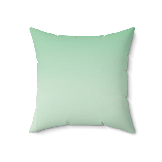 Mint Fade 18" x 18" Faux Suede Square Pillow