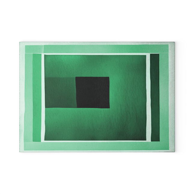 Mint Shadow 8" x 11" Glass Cutting Board