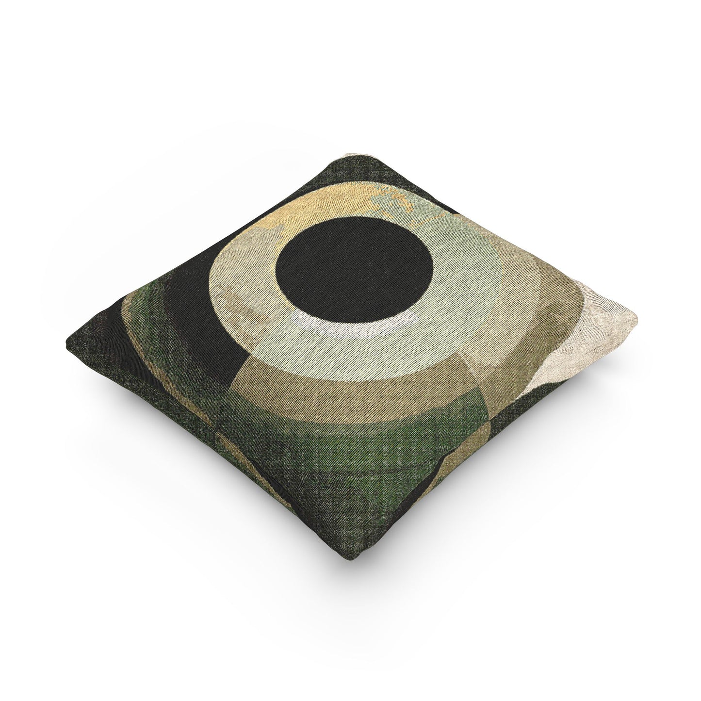 Lemongrass Eyepiece Woven Pillow, 17" x 18"