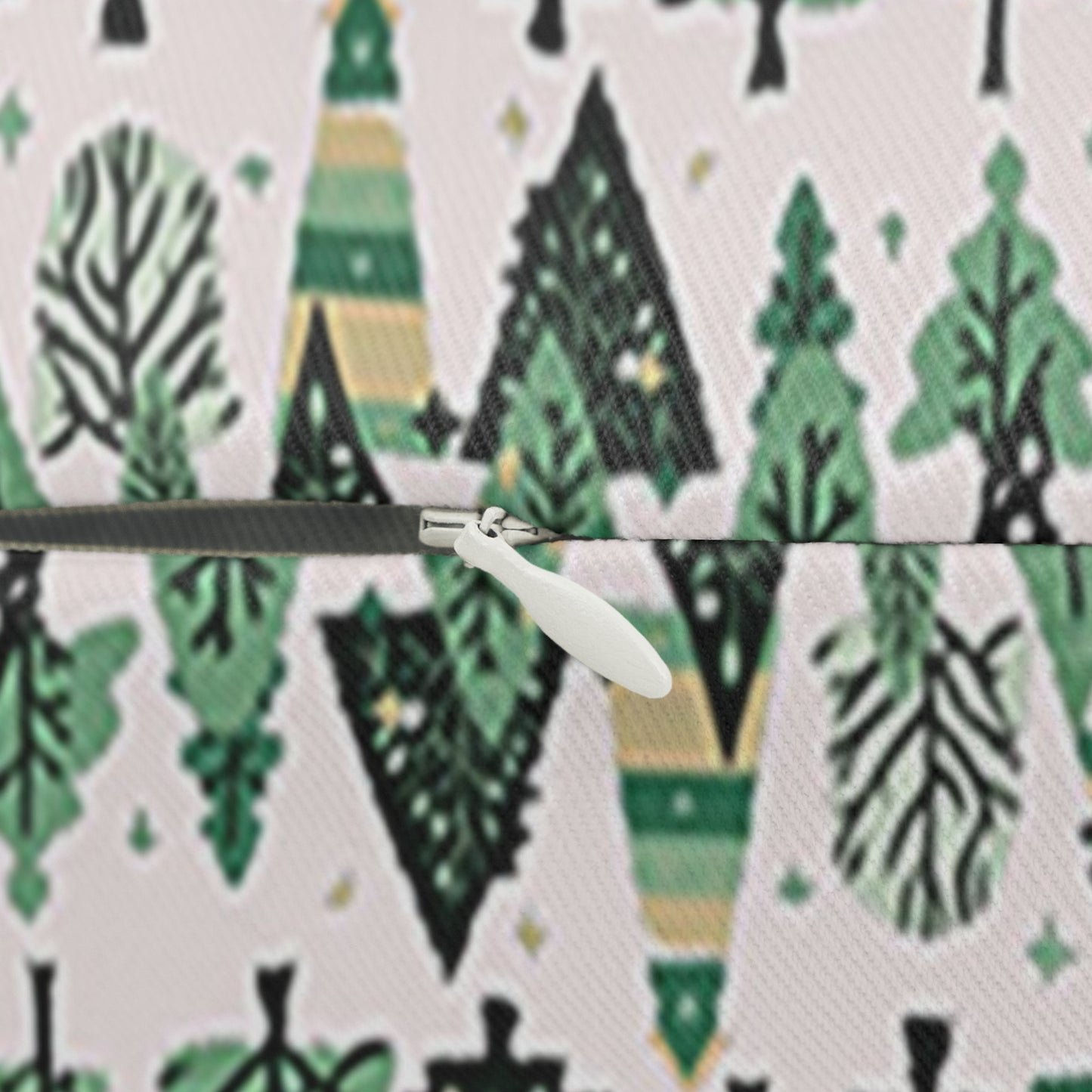 Mini Vintage Green Trees Spun Polyester Lumbar Pillow, 20" x 14"