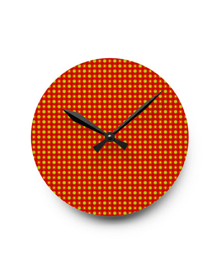 Late Evening Star-crossed Bodies Acrylic Round Wall Clock, 8" x 8"