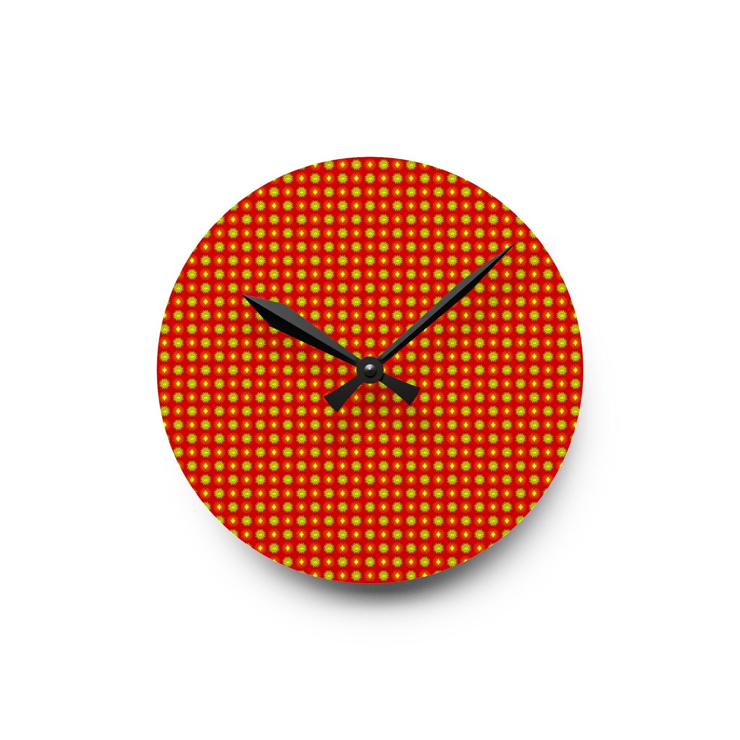 Late Evening Star-crossed Bodies Acrylic Round Wall Clock, 8" x 8"