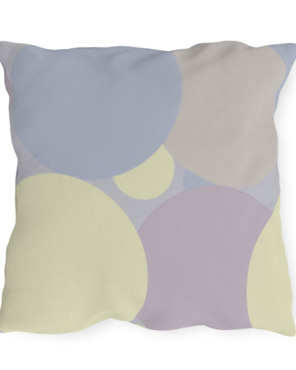 Pastel Soft Blue and Soft White Patches 20" x 20" Outdoor Pillows