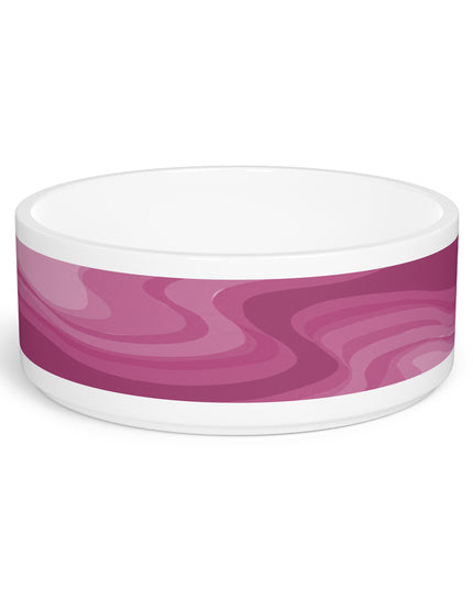 Pinky Mauve Wavey 16 oz Pet Bowl