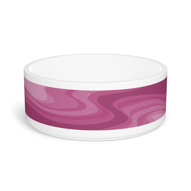Pinky Mauve Wavey 16 oz Pet Bowl