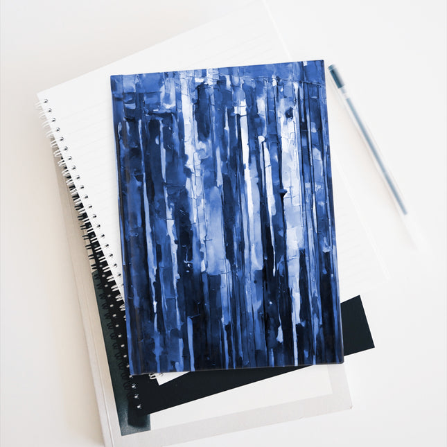 Striped Deep Blue 5" x 7" Journal - 128 Blank pages