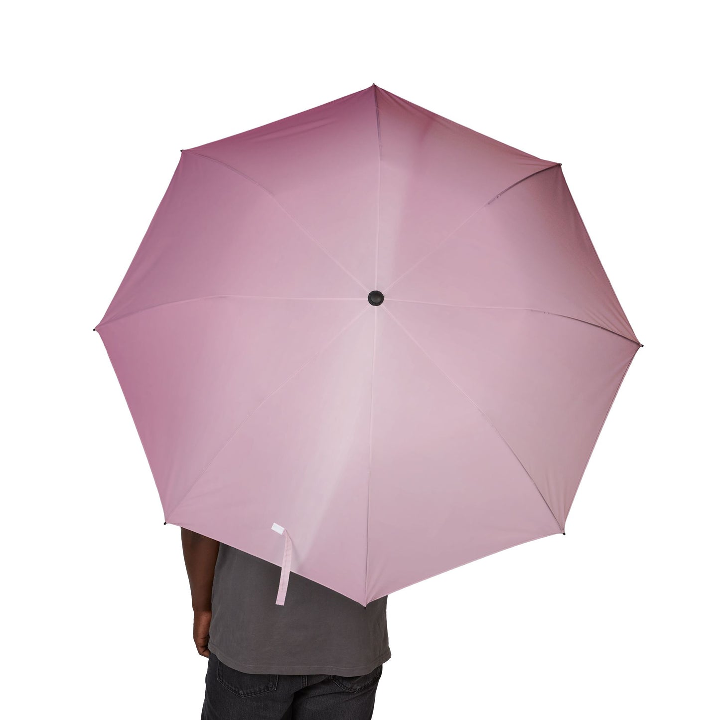Pink Blush Fade Foldable Umbrella - Compact & Chic