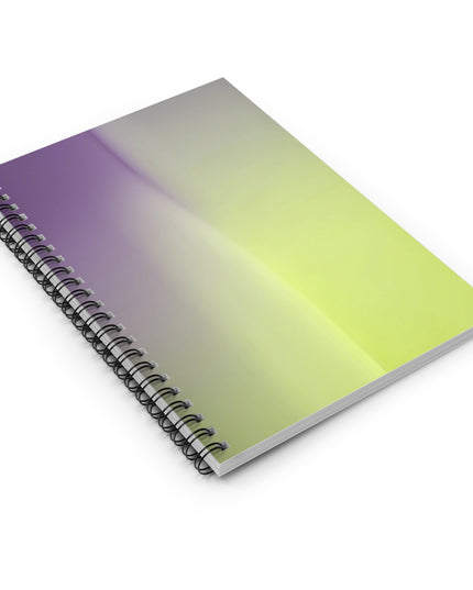 Purple Golden Fade Wavey Spiral Notebook - Ruled Line, 6" x 8", 118 pages
